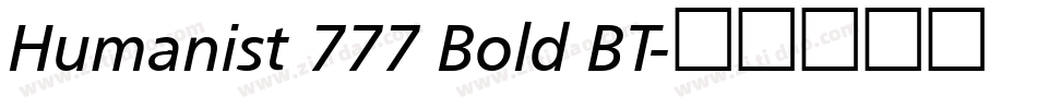 Humanist 777 Bold BT字体转换